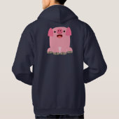 Cute Oinking Cartoon Pig Hoodie (Achterkant)