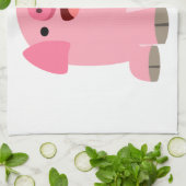 Cute Oinking Cartoon Pig Kitchen Towel Theedoek (Gevouwen)