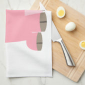 Cute Oinking Cartoon Pig Kitchen Towel Theedoek (Quarter Fold)