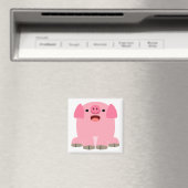 Cute Oinking Cartoon Pig Magnet (Insitu (Vaatwasser))