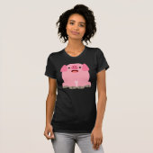 Cute Oinking Cartoon Pig Women T-Shirt (Voorkant volledig)