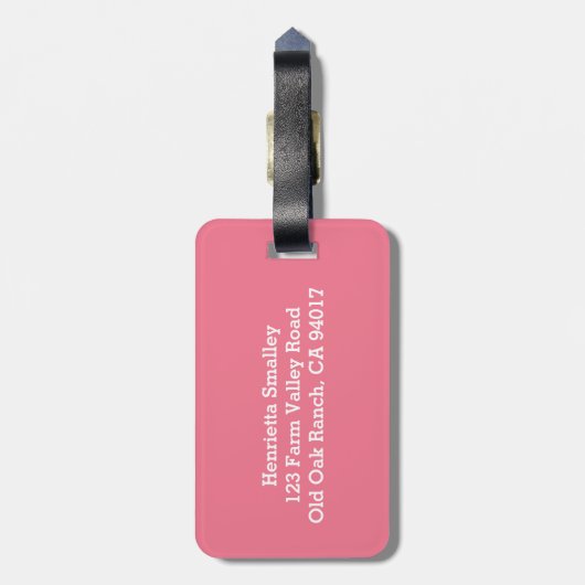 Cute Oinky Pigs Personalized Bag Label Bagagelabel (Achterkant verticaal)