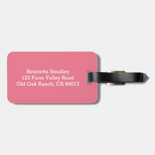 Cute Oinky Pigs Personalized Bag Label Bagagelabel (Achterkant horizontaal)