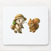 Cute Okojo and Squirrel – Okojo and Friends Muismat (Voorkant)