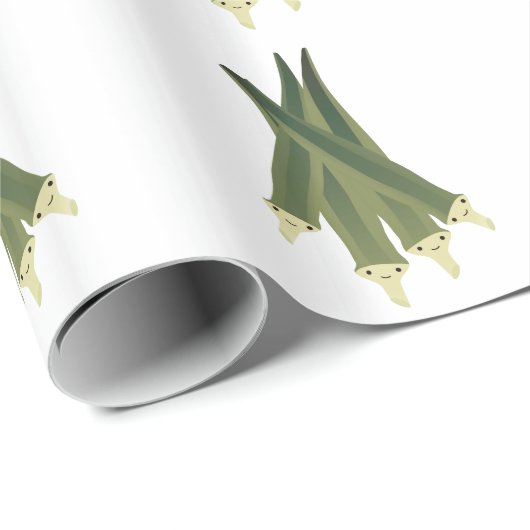 Cute Okra Cadeaupapier (Rol Hoek)
