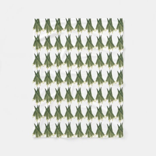 Cute Okra Fleece Deken (Voorkant)