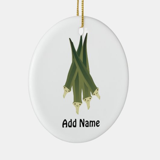 Cute Okra Keramisch Ornament (Rechts)