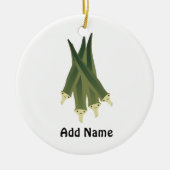 Cute Okra Keramisch Ornament (Voorkant)