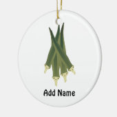 Cute Okra Keramisch Ornament (Links)