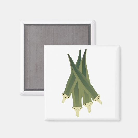Cute Okra Magneet (Voorkant / Achterkant)