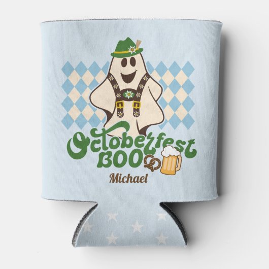 Cute Oktoberfest Ghost Spooky Season Blikjeskoeler (Voorkant)