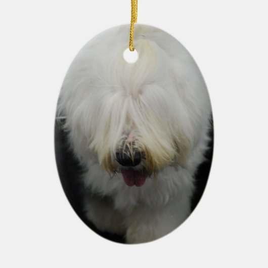 Cute Old English Sheepdog Ornament (Voorkant)