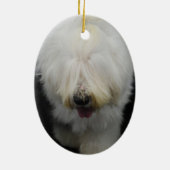 Cute Old English Sheepdog Ornament (Achterkant)