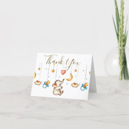 Cute Olifant baby shower bedankkaart