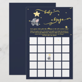 Cute Olifant & Ballon Baby Bingo Spel