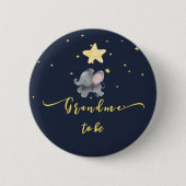 Cute Olifant & Ballon Oma-in-wording Knop Ronde Button 5,7 Cm (Voorkant)