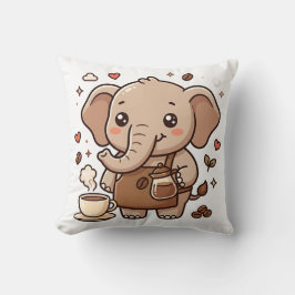 Cute Olifant Barista Schort Kawaii Kussen