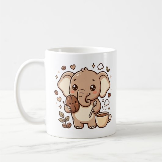Cute Olifant Bean Cafe Mok Karakter (Links)
