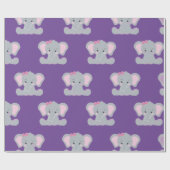 Cute olifant bedrukt cadeaupapier (Vlak)
