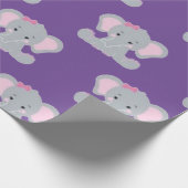 Cute olifant bedrukt cadeaupapier (Hoek)