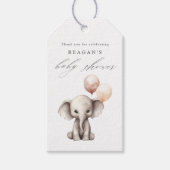 Cute Olifant Bruiloftsshower Bedankje Favor Cadeaulabel (Voorkant)