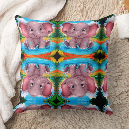 Cute Olifant Design Sierkussen (Deken)