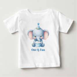 Cute Olifant Eerste Verjaardagsfeest T-shirt