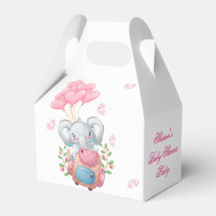Cute Olifant en Ballon Baby Shower Favor Doos Bedankdoosjes