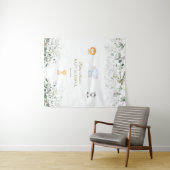 Cute Olifant en Vrienden Baby Shower Fotohokje Wandkleed (In Situ (horizontaal))