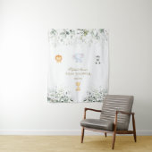 Cute Olifant en Vrienden Baby Shower Fotohokje Wandkleed (In situ)