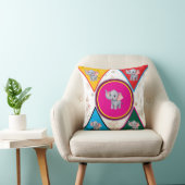 Cute Olifant Geometrische Kinderen Worp Kussen (Stoel)