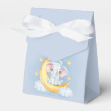 Cute Olifant Maan & Sterren Baby Shower