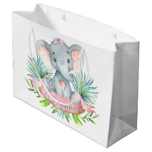 Cute Olifant Meisje Baby Shower Groot Cadeauzakje