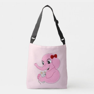 Cute olifant meisje cartoon schoudertas crossbody tas
