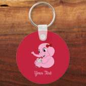 Cute olifant meisje cartoon sleutelhanger (Voorkant)