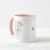 Cute Olifant met een Hart Mok (Voorkant links)