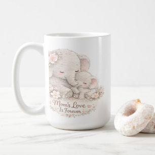 Cute Olifant Moeder en Baby Mok – Moederliefde Is