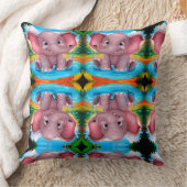 Cute olifant ontwerp kussensloop kussen (Deken)