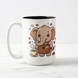 Cute Olifant Tweekleurige Koffiemok