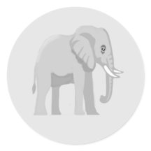 Cute Olifant Verjaardagssticker