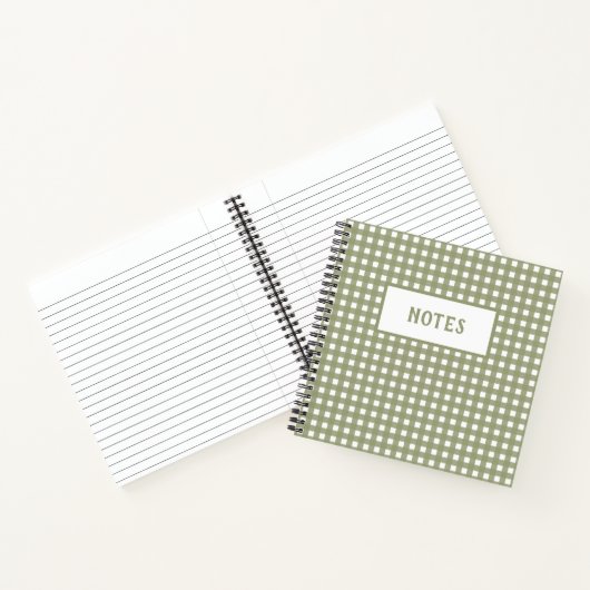Cute Olive en White Play Day Notitieboek (Binnen)