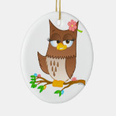 Cute Olivia VonHoot-kerstboomversiering Keramisch Ornament (Rechts)