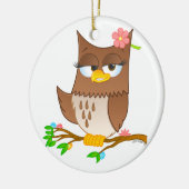 Cute Olivia VonHoot-kerstboomversiering Keramisch Ornament (Links)