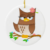Cute Olivia VonHoot-kerstboomversiering Keramisch Ornament (Achterkant)
