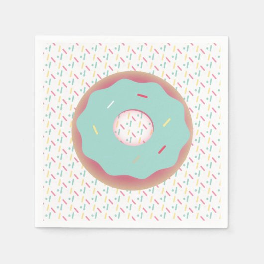 Cute Ombre Donuts Sprinkles Tredes Servet (Voorkant)