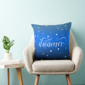 Cute Ombre Midnight Blue Starry Little Dreamweaver Kussen (Stoel)