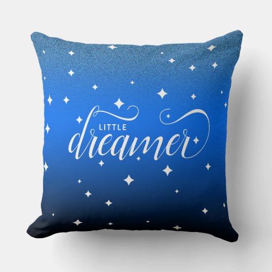 Cute Ombre Midnight Blue Starry Little Dreamweaver Kussen (Voorkant)