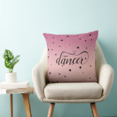 Cute Ombre Pink Glitter Starry Tiny Dancer Kussen (Stoel)