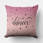 Cute Ombre Pink Glitter Starry Tiny Dancer Kussen (Voorkant)