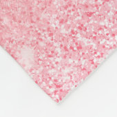 Cute ombre roos gold faux glitter dript monogram fleece deken (Hoek)